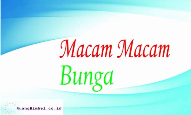 Daftar Macam-macam Bunga - RuangBimbel.co.id