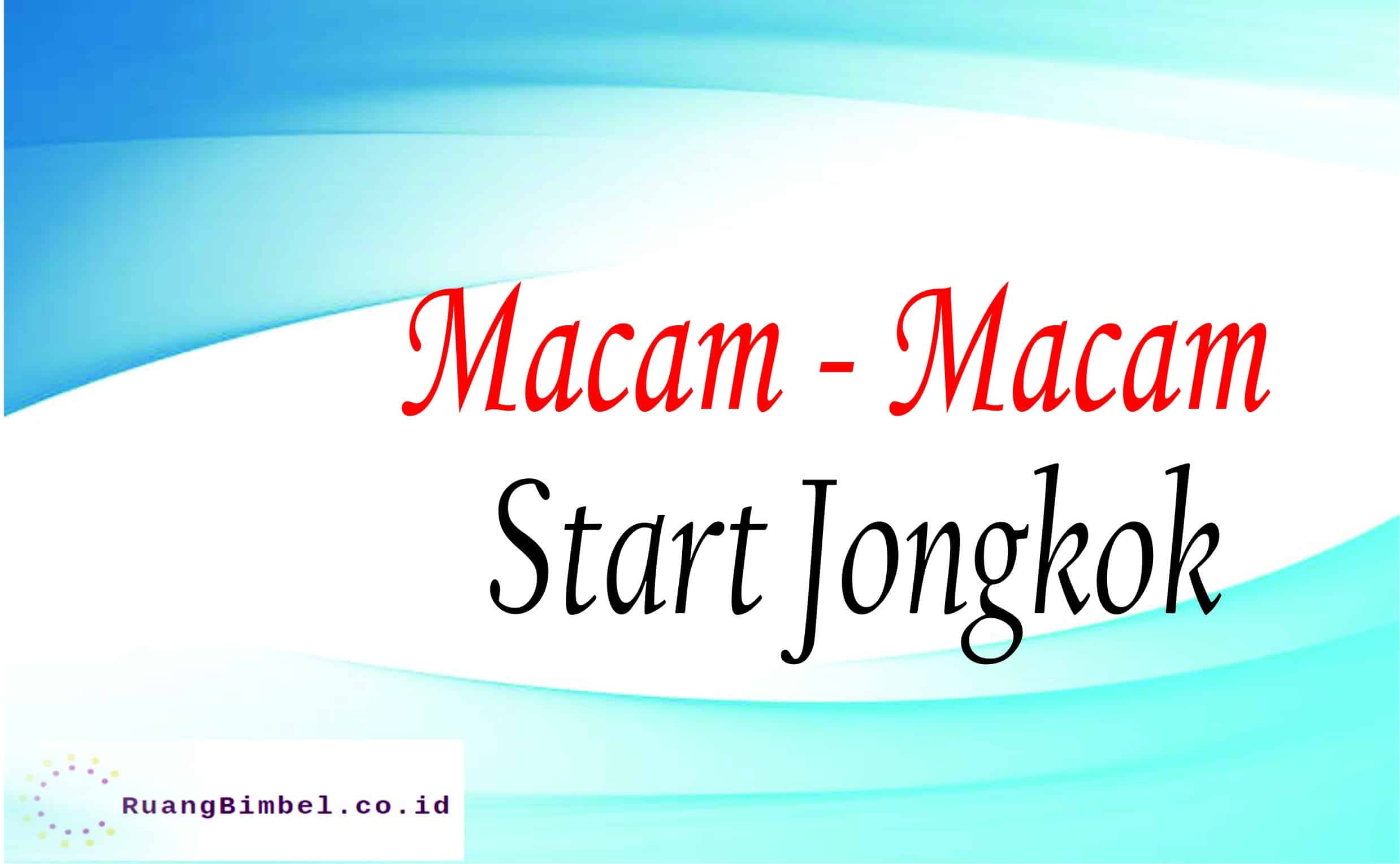 Macam Macam Start Jongkok RuangBimbel.co.id