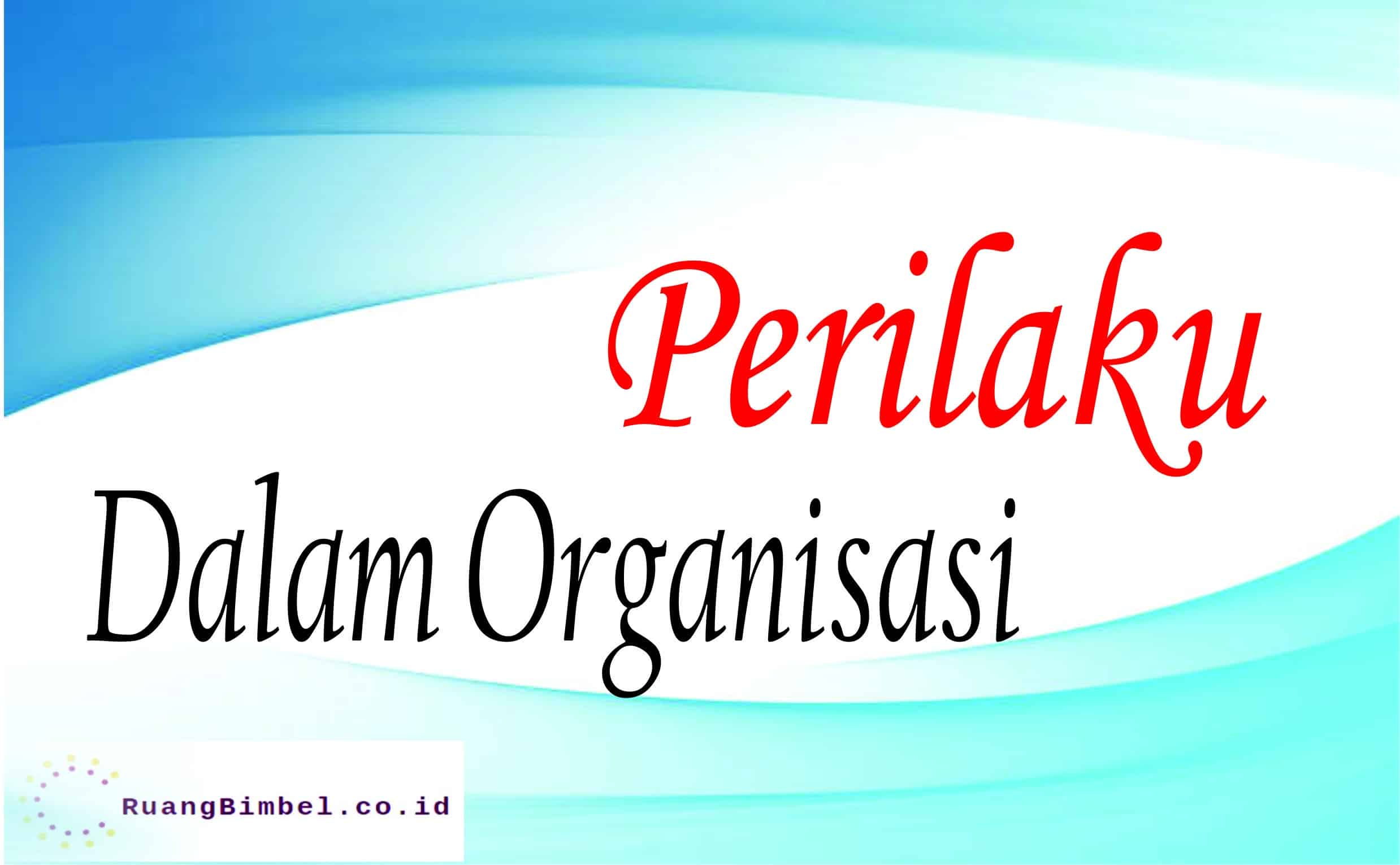 perilaku dalam organisasi