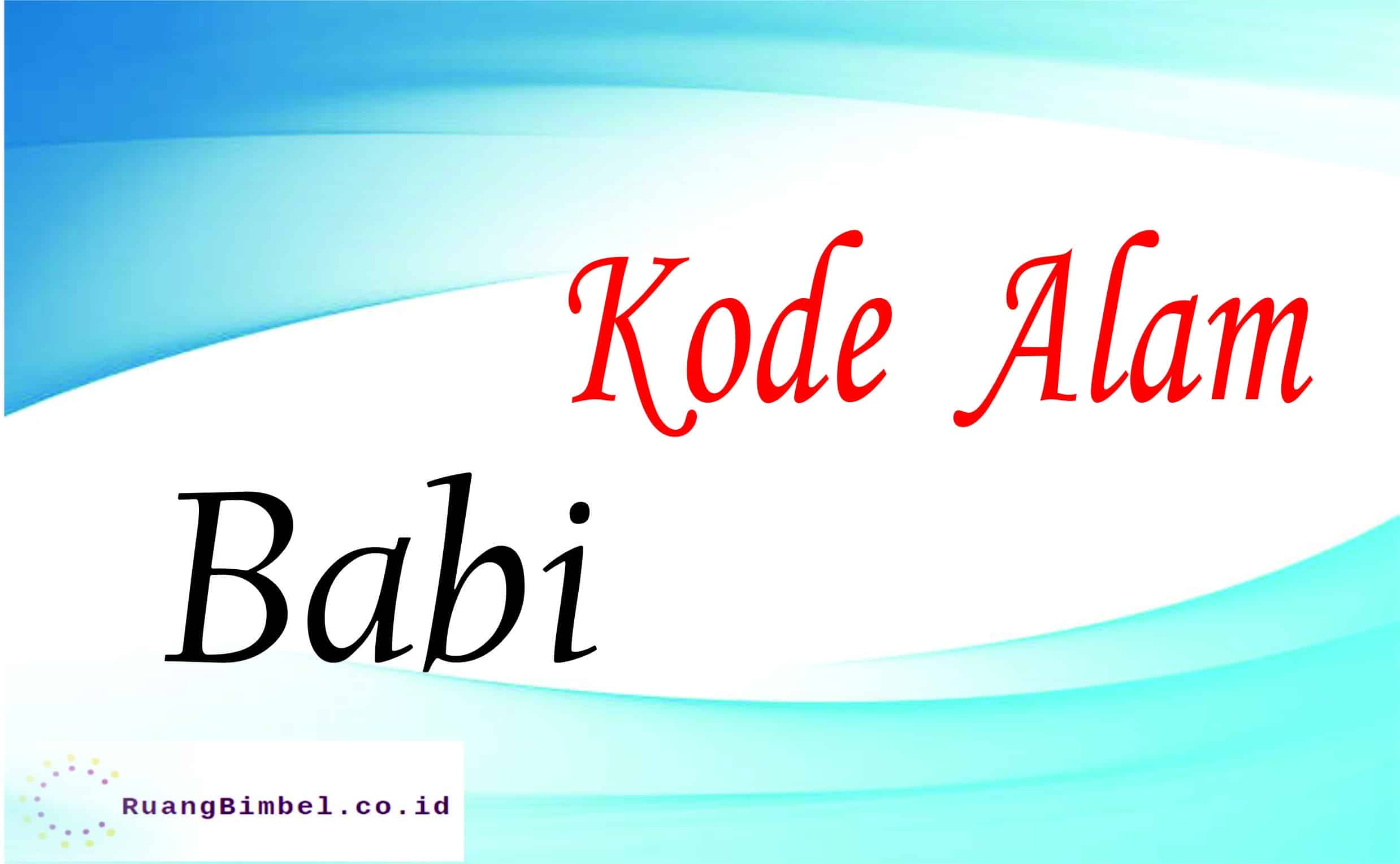 Kode Alam Babi 10 Kode Alam Erek Erek Ruangbimbel Co Id