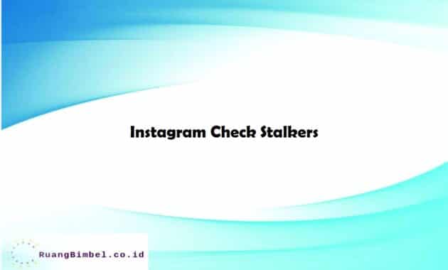 Instagram Check Stalkers