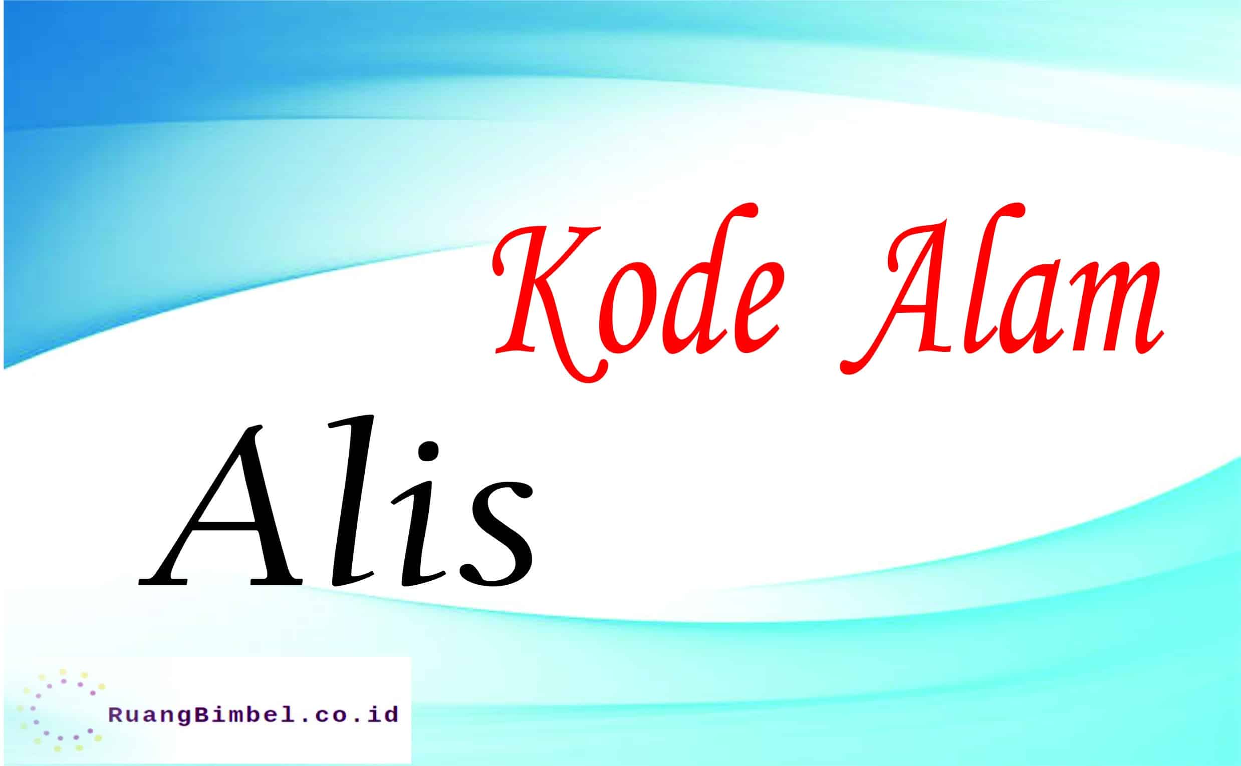 kode alam alis