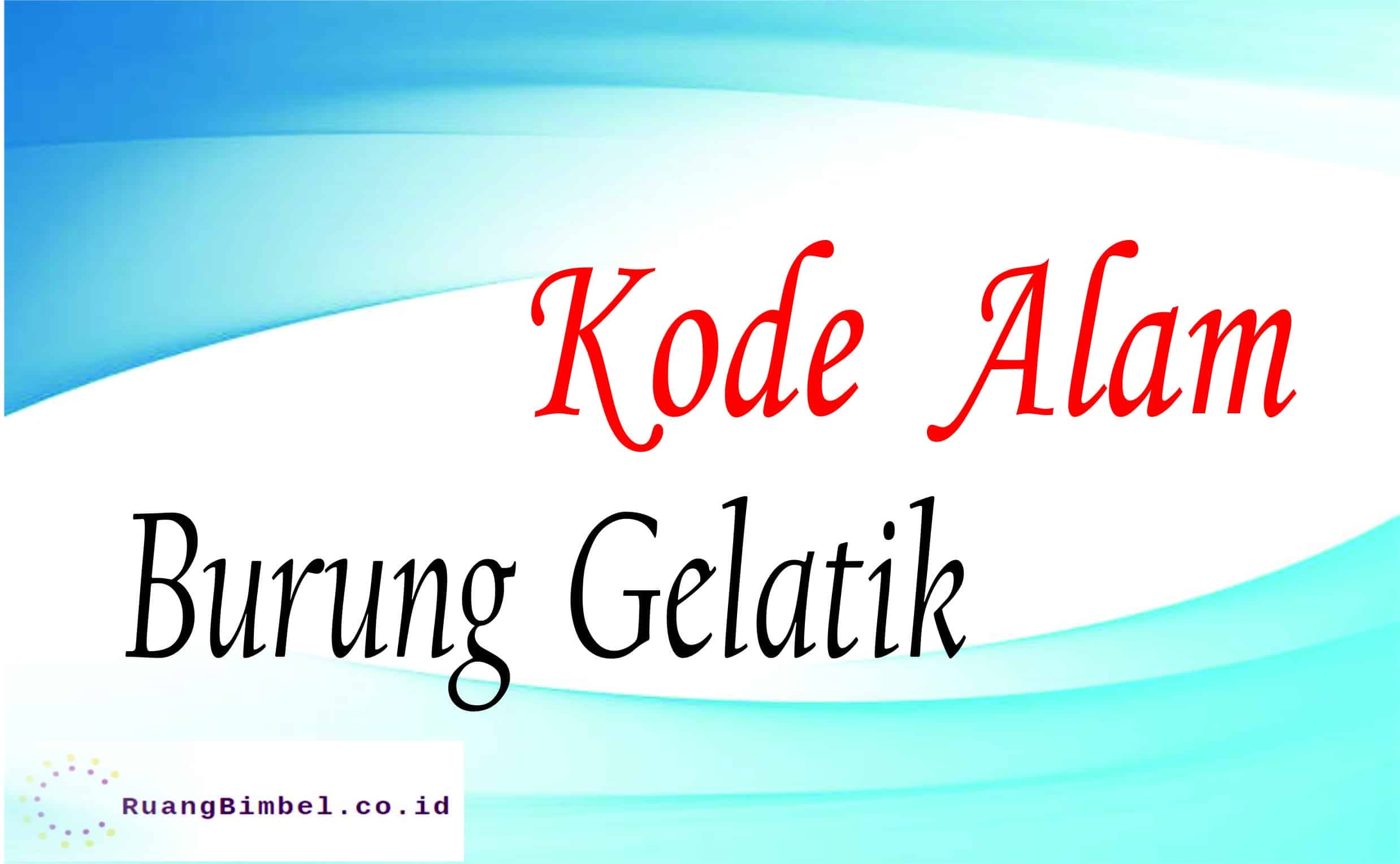 kode alam burung gelatik