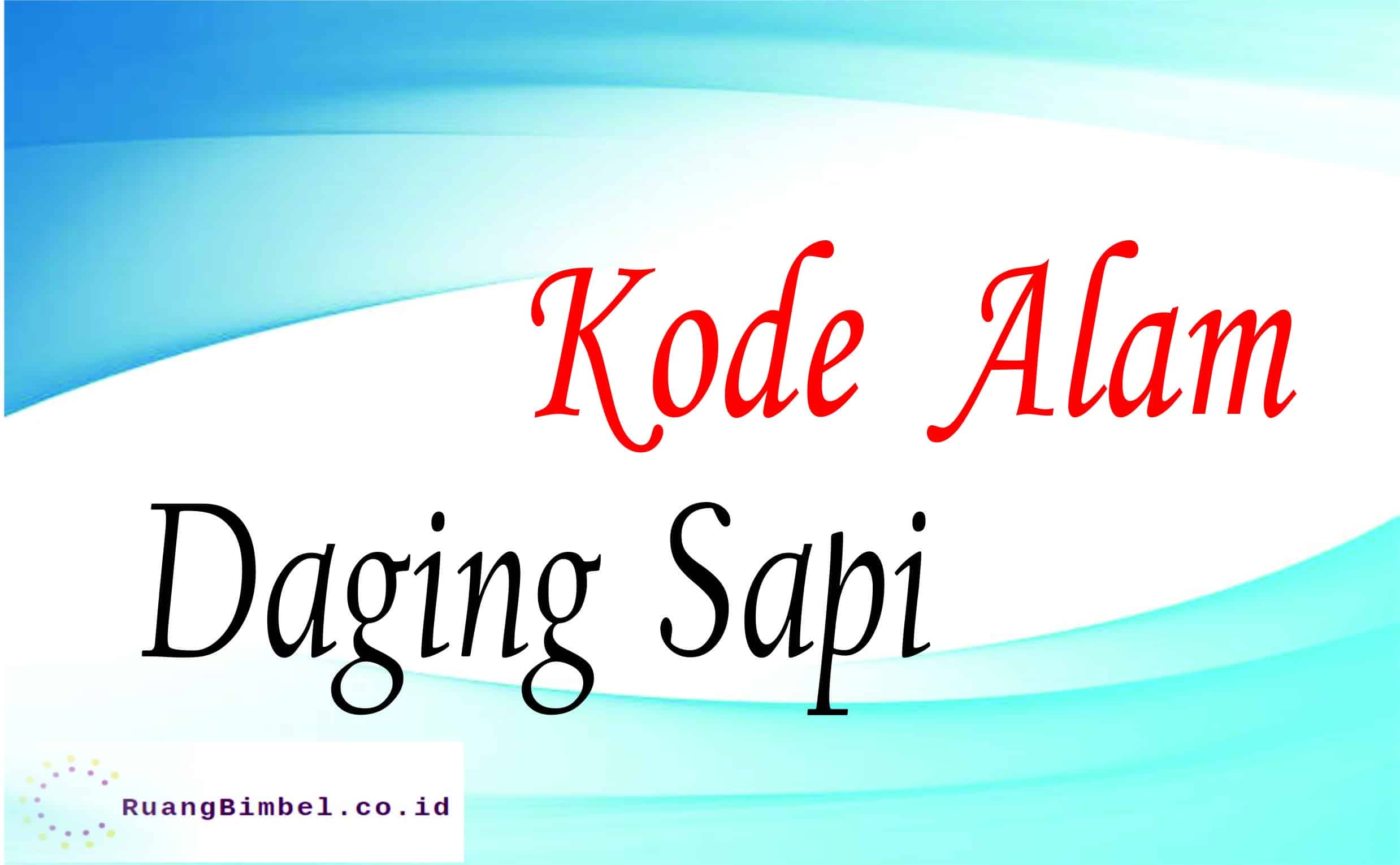 kode alam daging sapi