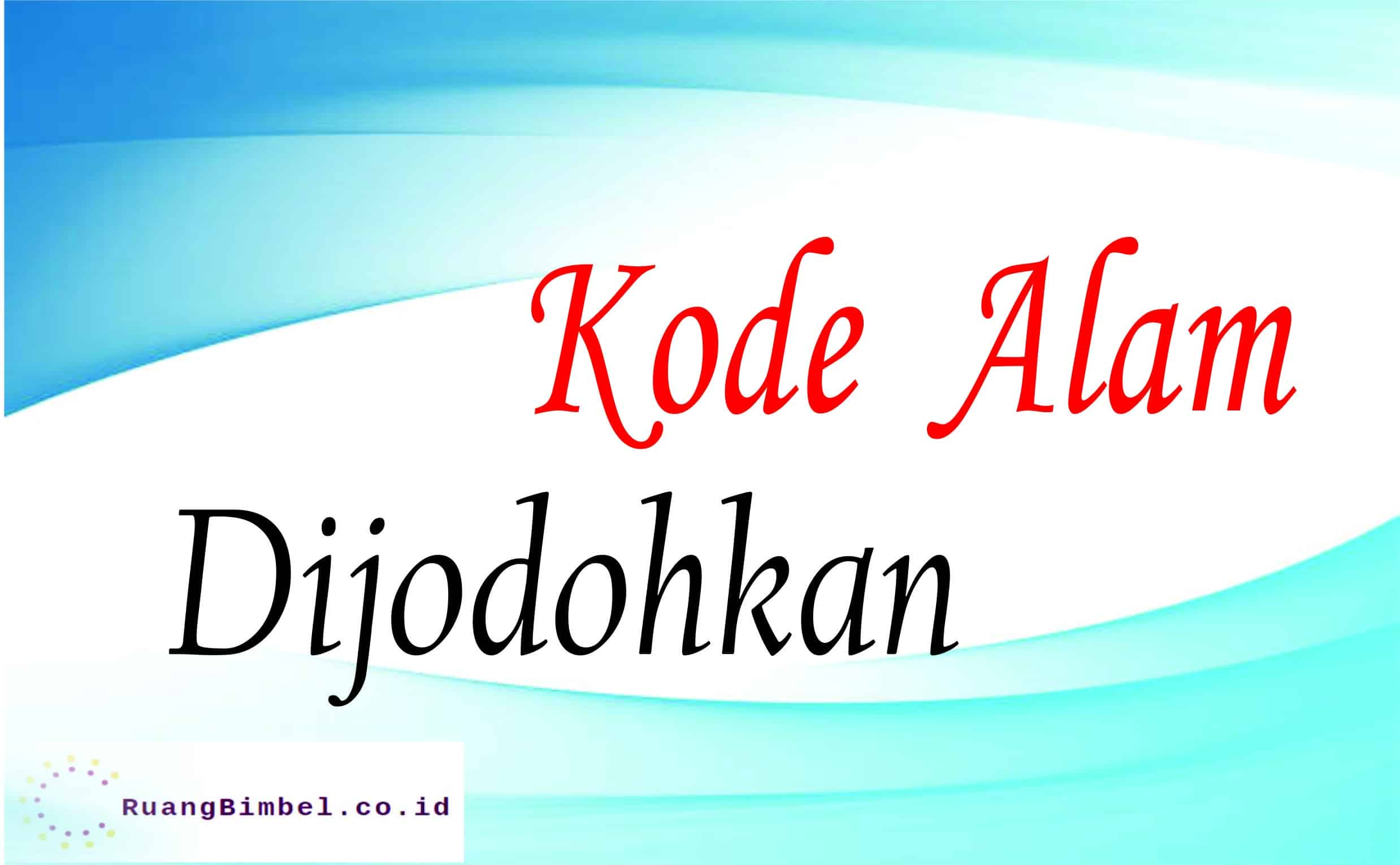 kode alam dijodohkan