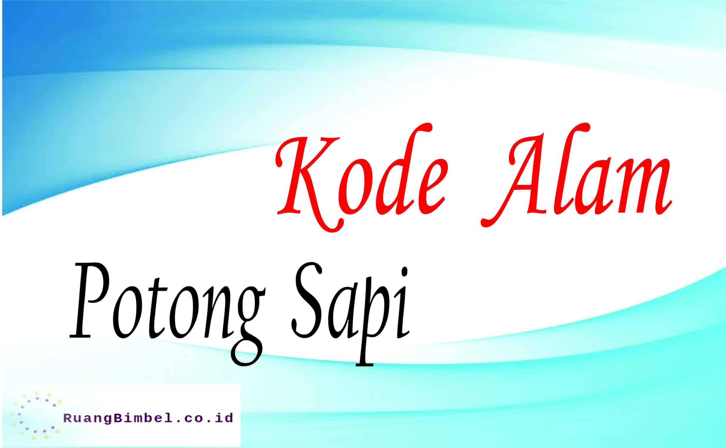 kode alam potong sapi