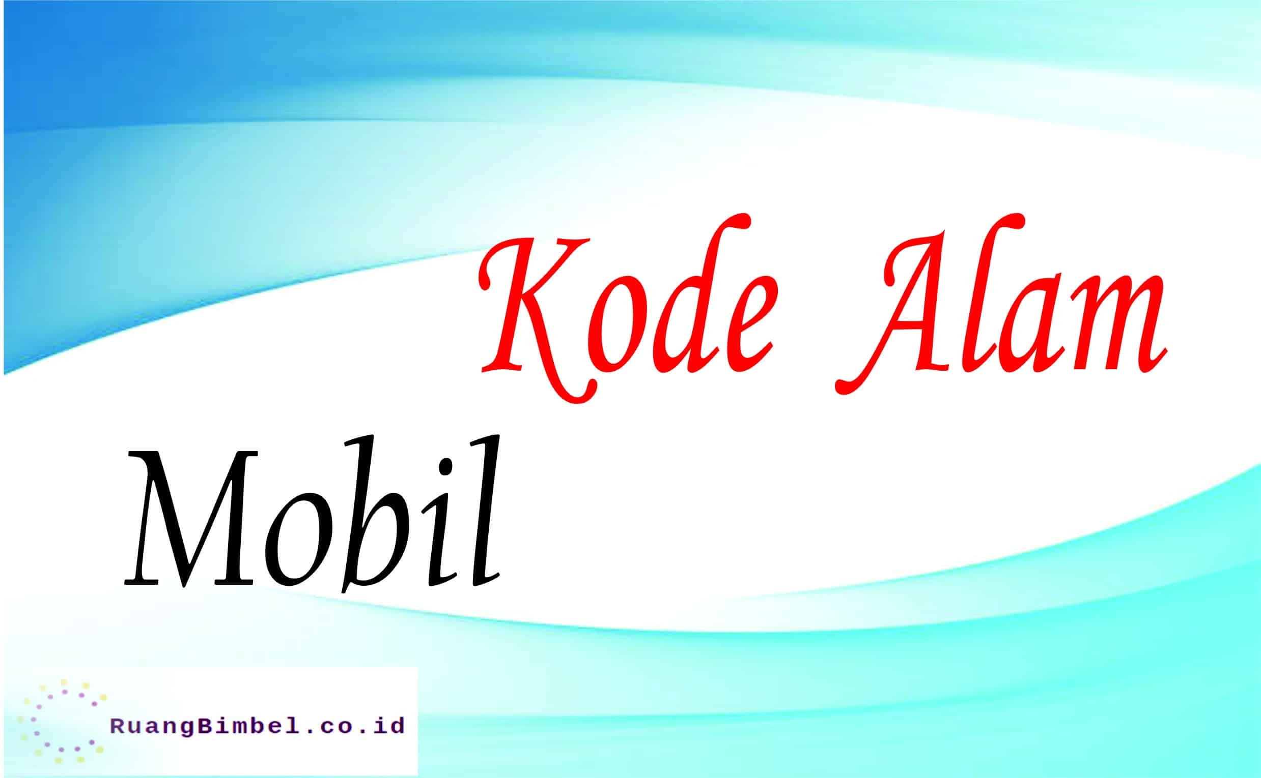 kode alam mobil