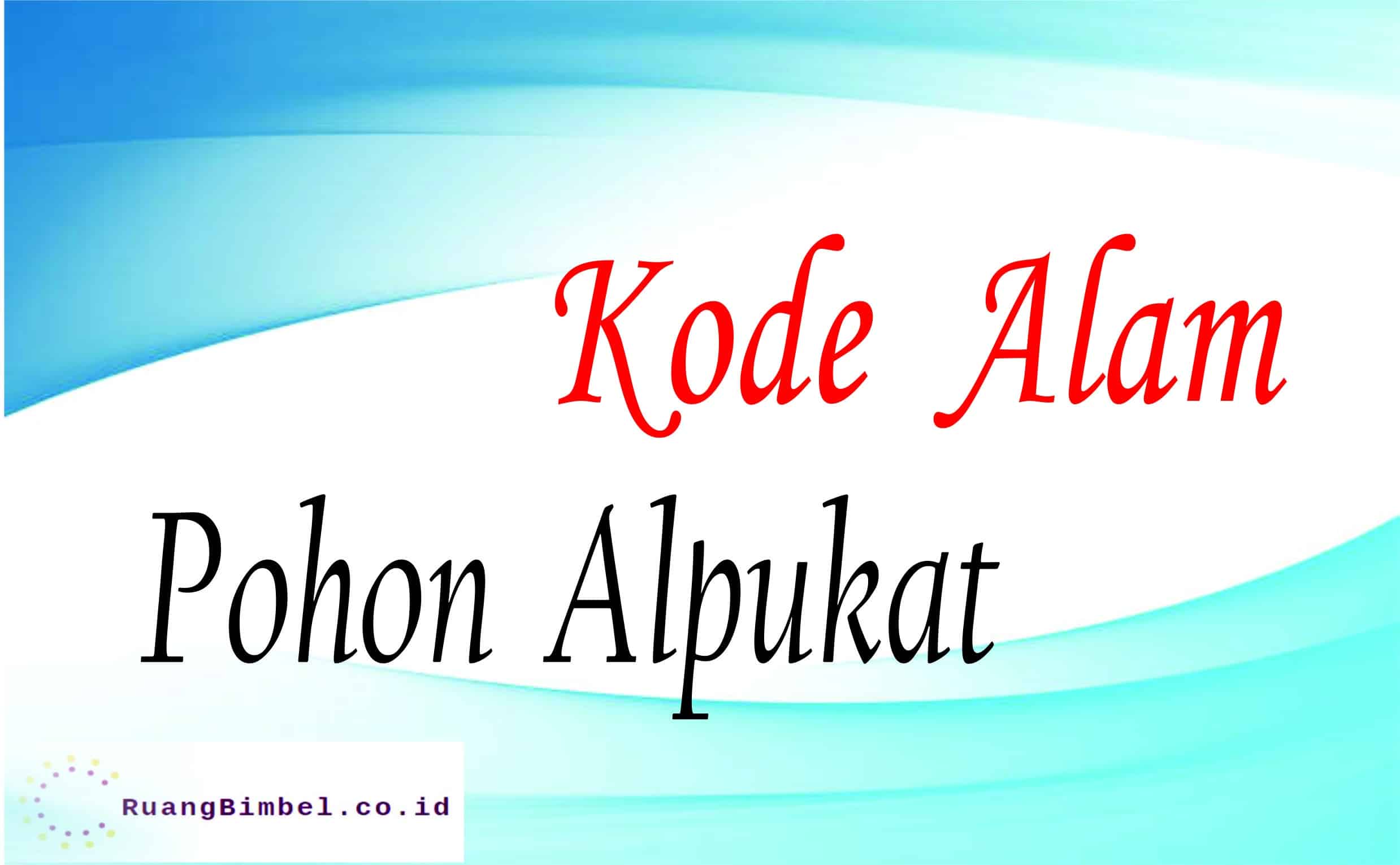 kode alam pohon alpukat