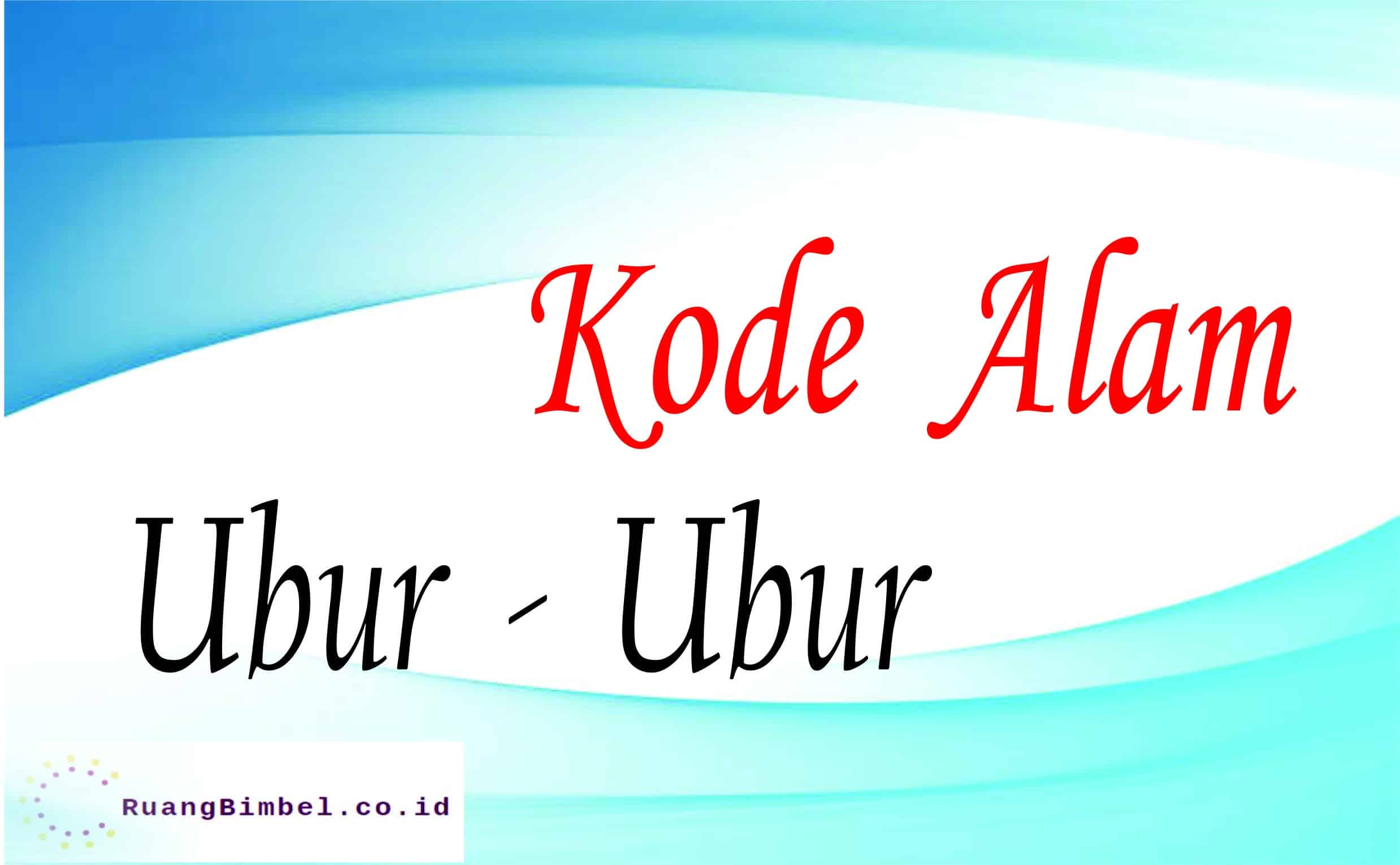 kode alam ubur ubur