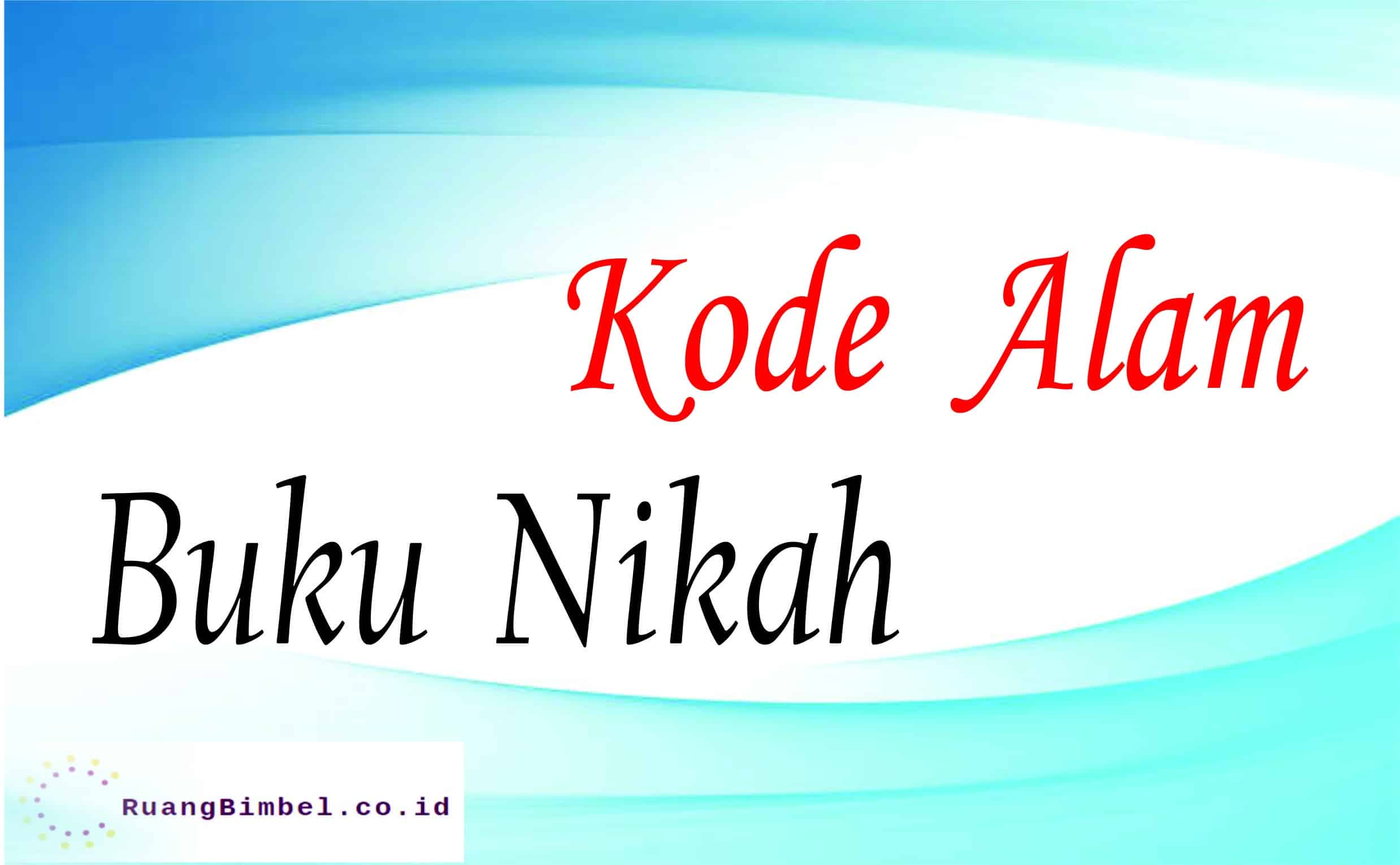 kode alam buku nikah