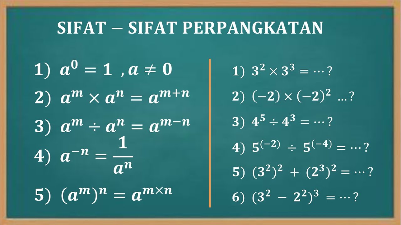 Sifat bilangan berpangkat