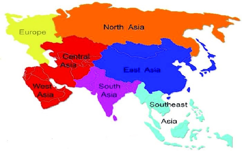Letak astronomis benua asia