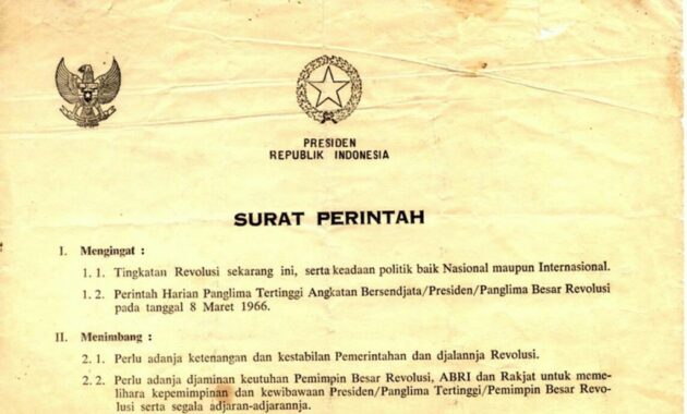 Dampak Supersemar terhadap Pemerintahan Soekarno